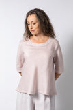 Linen Top with Yoke and Flare
