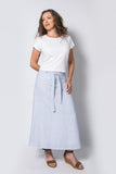 Lined Linen Skirt with Tie belt